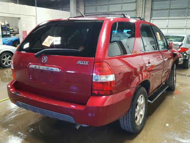 2HNYD18292H527756 - 2002 ACURA MDX MAROON photo 4