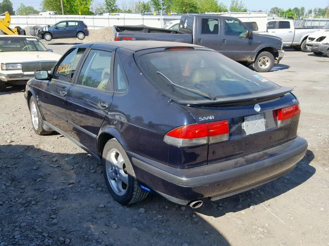 YS3DF58N3X2084285 - 1999 SAAB 9-3 SE BLUE photo 3