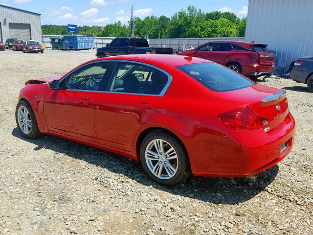 JN1CV6AP8DM302327 - 2013 INFINITI G37 BASE RED photo 3