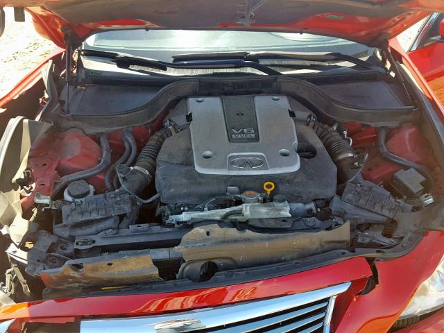 JN1CV6AP8DM302327 - 2013 INFINITI G37 BASE RED photo 7