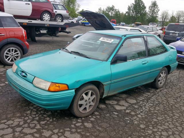 1FASP11J7SW171139 - 1995 FORD ESCORT LX GREEN photo 2