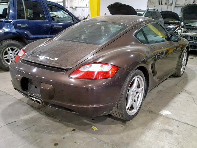 WP0AB29898U782712 - 2008 PORSCHE CAYMAN S BROWN photo 4