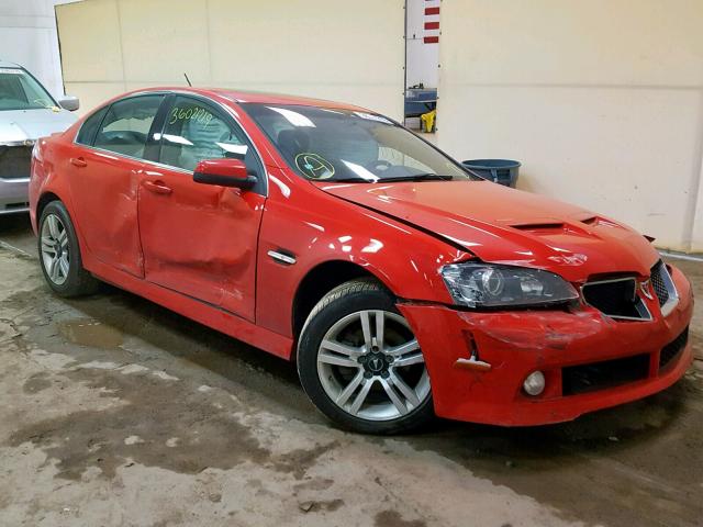 6G2ER57769L158230 - 2009 PONTIAC G8 RED photo 1