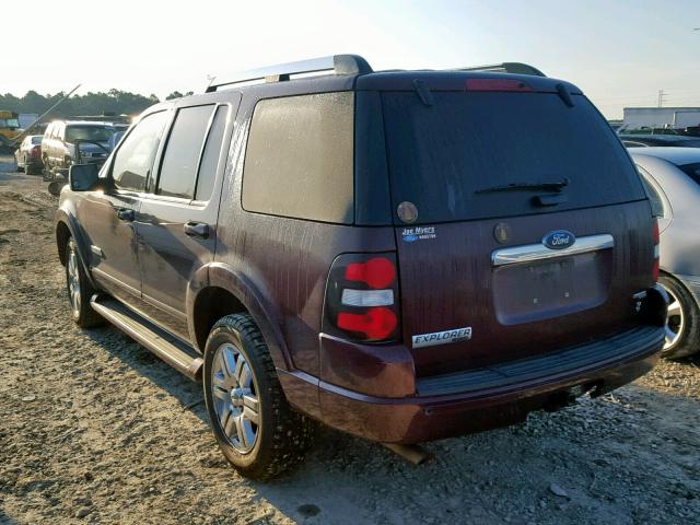 1FMEU65896ZA00087 - 2006 FORD EXPLORER L MAROON photo 3