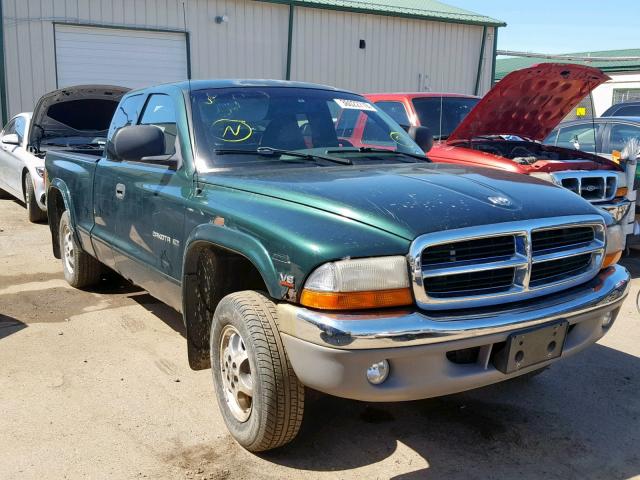 1B7GG22Y3XS202399 - 1999 DODGE DAKOTA GREEN photo 1