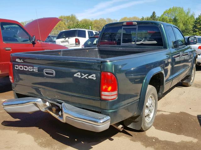 1B7GG22Y3XS202399 - 1999 DODGE DAKOTA GREEN photo 4