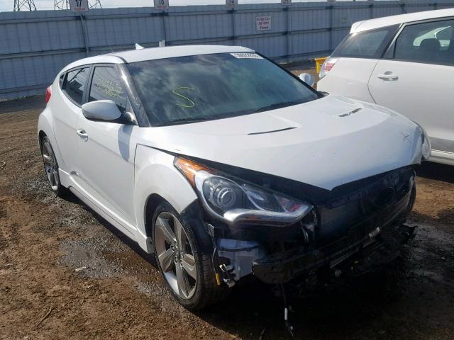 KMHTC6AE9FU221580 - 2015 HYUNDAI VELOSTER T WHITE photo 1