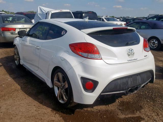 KMHTC6AE9FU221580 - 2015 HYUNDAI VELOSTER T WHITE photo 3