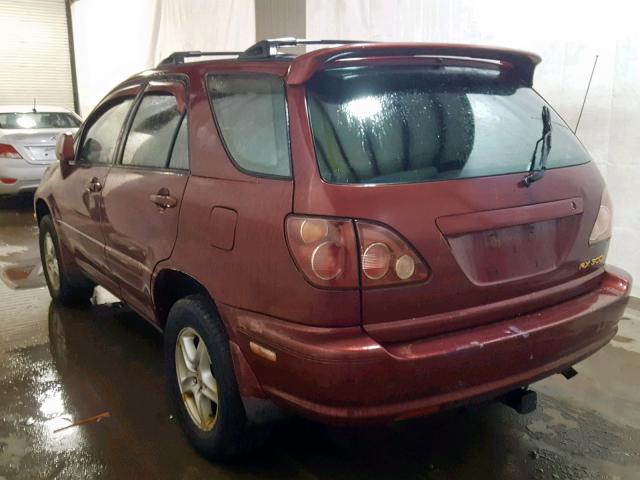 JT6GF10U4Y0059755 - 2000 LEXUS RX 300 BURGUNDY photo 3