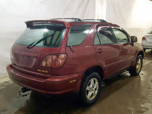 JT6GF10U4Y0059755 - 2000 LEXUS RX 300 BURGUNDY photo 4