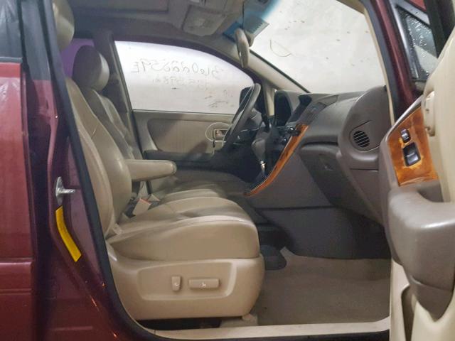 JT6GF10U4Y0059755 - 2000 LEXUS RX 300 BURGUNDY photo 5