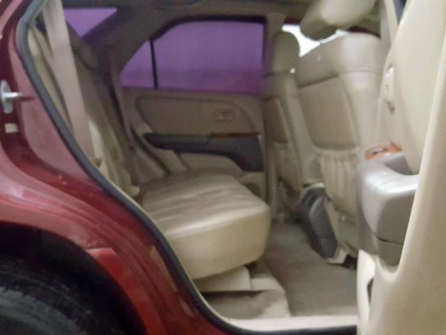 JT6GF10U4Y0059755 - 2000 LEXUS RX 300 BURGUNDY photo 6