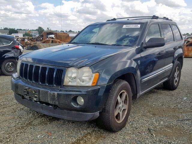 1J4HR48N55C690263 - 2005 JEEP GRAND CHER GREEN photo 2