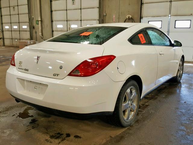 1G2ZH17N784163678 - 2008 PONTIAC G6 GT WHITE photo 4