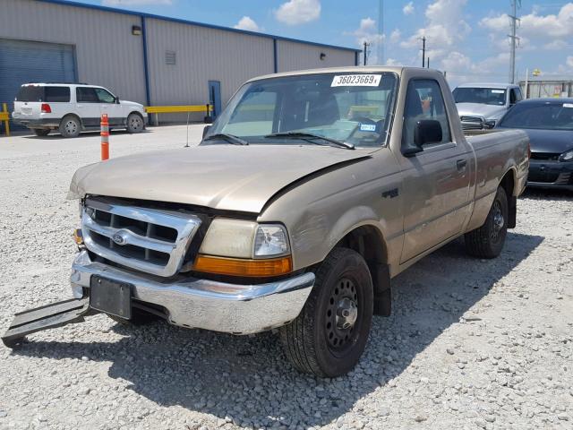 1FTYR10C9XUA11607 - 1999 FORD RANGER TAN photo 2