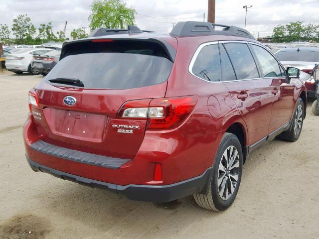 4S4BSANC2G3321439 - 2016 SUBARU OUTBACK 2. RED photo 4