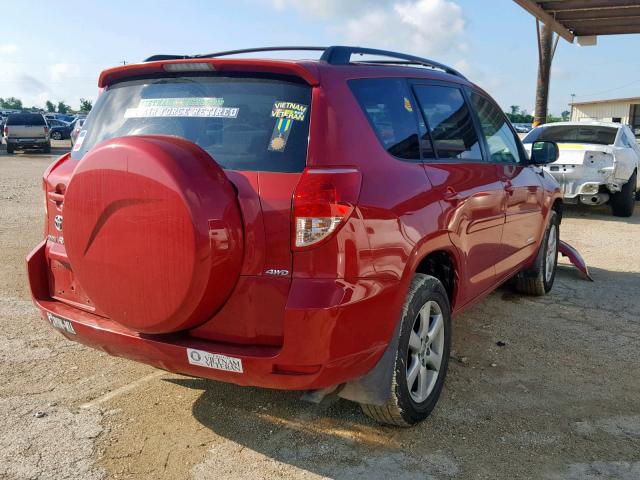 JTMBK34V085066749 - 2008 TOYOTA RAV4 LIMIT RED photo 4