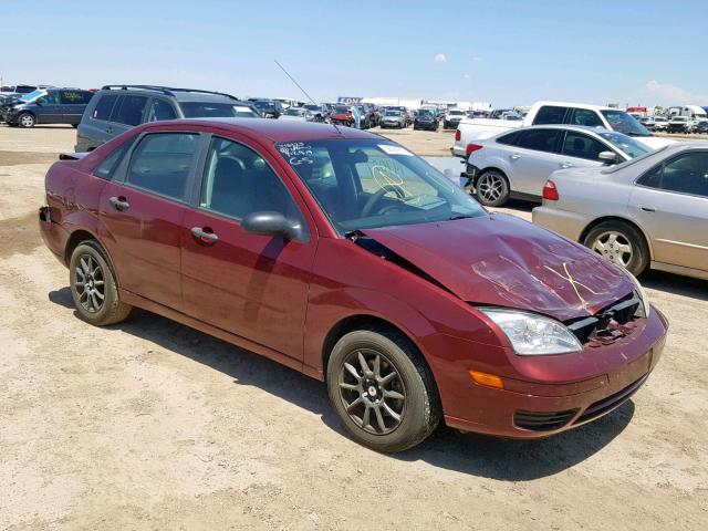 1FAFP34N87W113768 - 2007 FORD FOCUS ZX4 MAROON photo 1