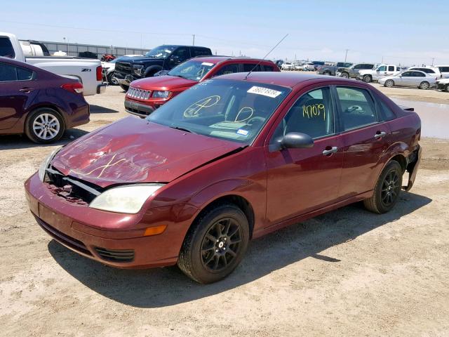 1FAFP34N87W113768 - 2007 FORD FOCUS ZX4 MAROON photo 2