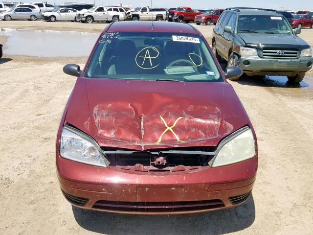 1FAFP34N87W113768 - 2007 FORD FOCUS ZX4 MAROON photo 7