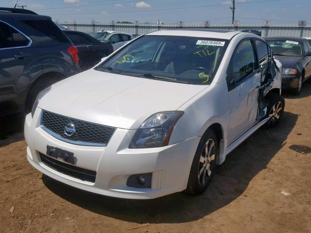 3N1AB6AP1CL611310 - 2012 NISSAN SENTRA 2.0 WHITE photo 2