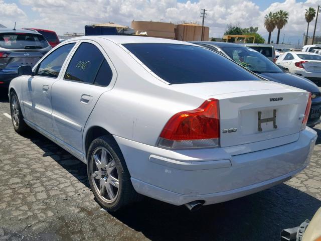 YV1RS592762542819 - 2006 VOLVO S60 2.5T WHITE photo 3