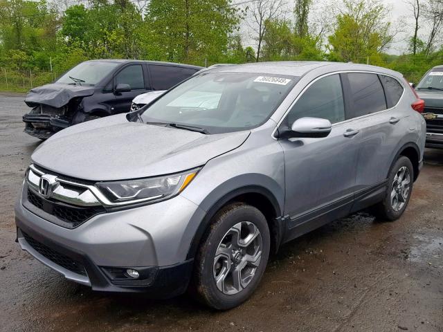 2HKRW2H84JH620334 - 2018 HONDA CR-V EXL GRAY photo 2