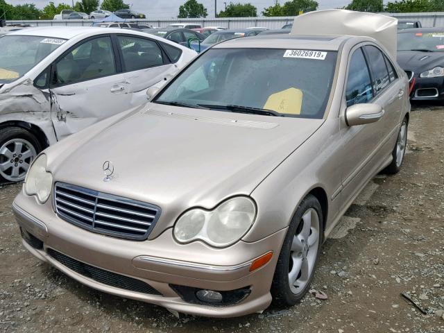 WDBRF40J15A744762 - 2005 MERCEDES-BENZ C 230K SPO TAN photo 2