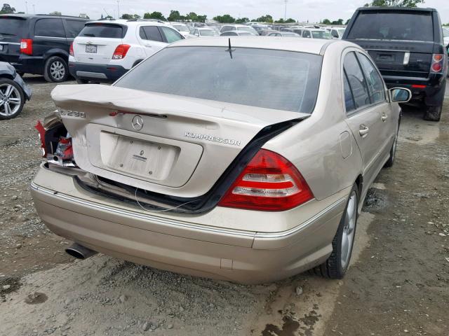 WDBRF40J15A744762 - 2005 MERCEDES-BENZ C 230K SPO TAN photo 4