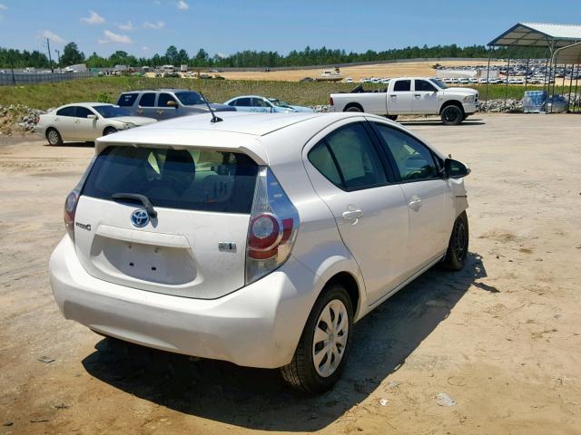 JTDKDTB36E1564002 - 2014 TOYOTA PRIUS C WHITE photo 4