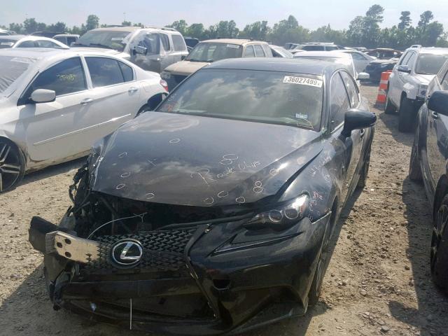 JTHBE1D22F5016772 - 2015 LEXUS IS 350 BLACK photo 2