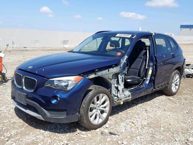 WBAVL1C5XEVY21642 - 2014 BMW X1 XDRIVE2 BLUE photo 2