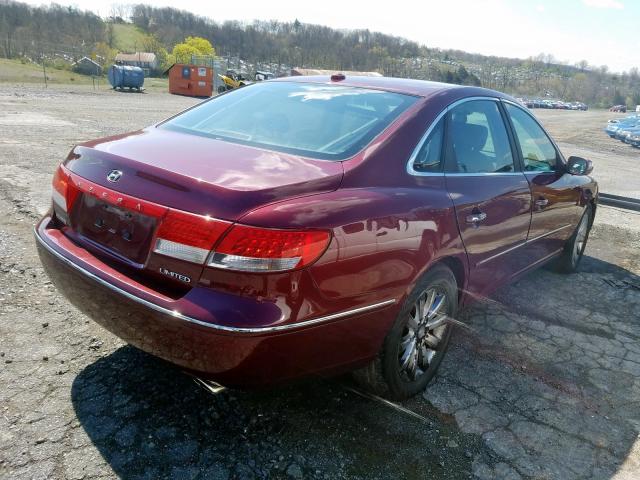 KMHFC46F89A371513 - 2009 HYUNDAI AZERA SE  photo 4