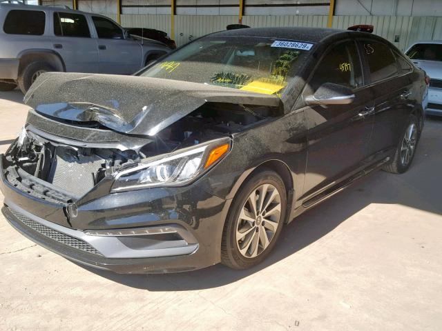 5NPE34AFXGH343810 - 2016 HYUNDAI SONATA SPO BLACK photo 2