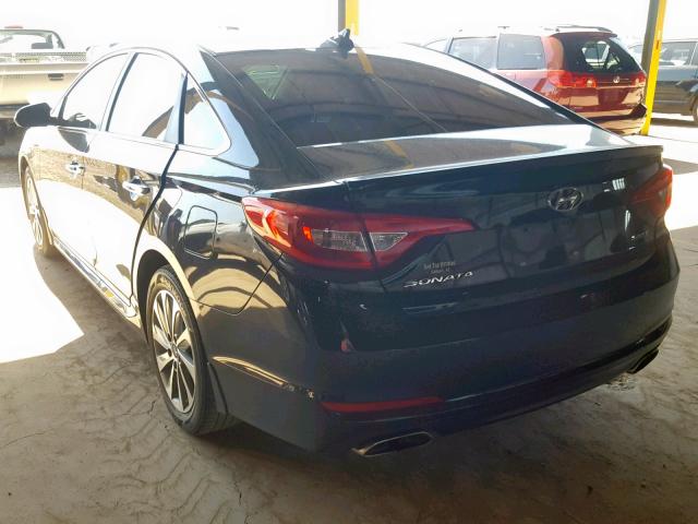 5NPE34AFXGH343810 - 2016 HYUNDAI SONATA SPO BLACK photo 3