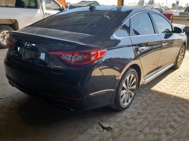 5NPE34AFXGH343810 - 2016 HYUNDAI SONATA SPO BLACK photo 4