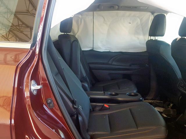 5TDKZRFH1KS307998 - 2019 TOYOTA HIGHLANDER BURGUNDY photo 6