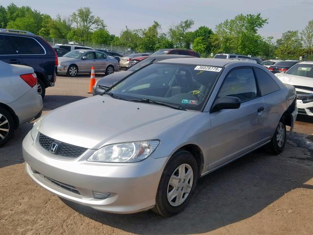 1HGEM22175L062708 - 2005 HONDA CIVIC DX V SILVER photo 2