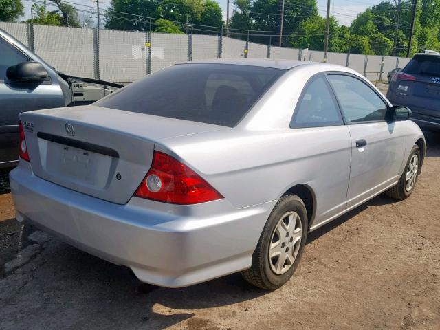 1HGEM22175L062708 - 2005 HONDA CIVIC DX V SILVER photo 4