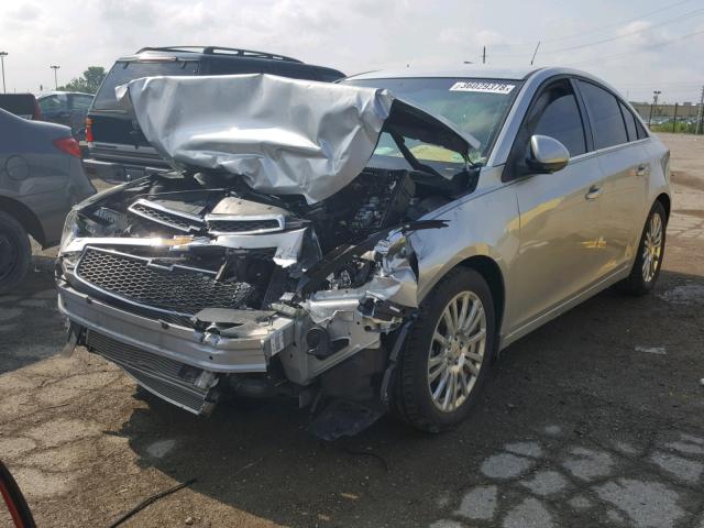 1G1PK5S96B7271925 - 2011 CHEVROLET CRUZE ECO SILVER photo 2