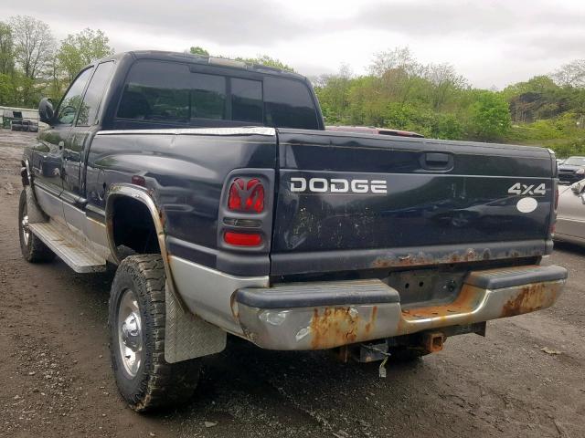 3B7KF23Z92M200033 - 2002 DODGE RAM 2500 BLACK photo 3