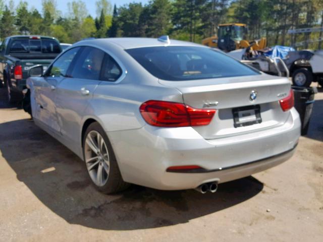 WBA4J3C52JBG91173 - 2018 BMW 430XI GRAN SILVER photo 3