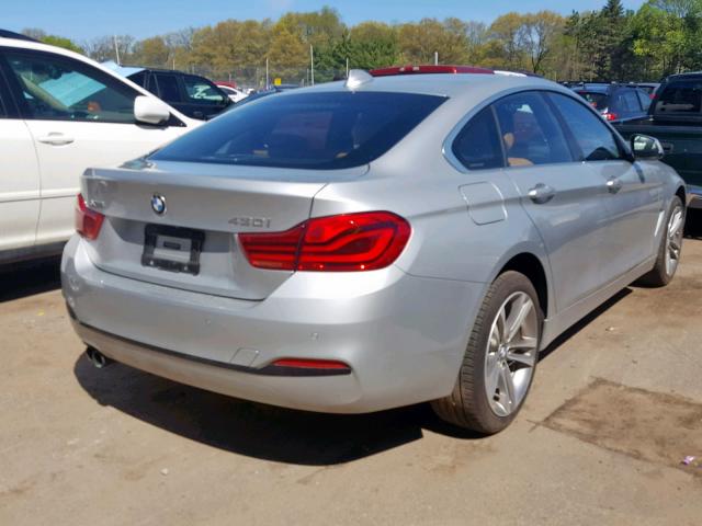 WBA4J3C52JBG91173 - 2018 BMW 430XI GRAN SILVER photo 4