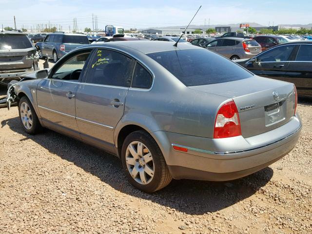 WVWRH63B33P118524 - 2003 VOLKSWAGEN PASSAT GLX GRAY photo 3