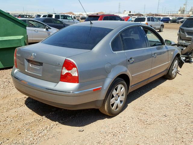 WVWRH63B33P118524 - 2003 VOLKSWAGEN PASSAT GLX GRAY photo 4