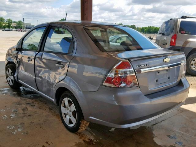 KL1TD5DE9AB124477 - 2010 CHEVROLET AVEO LS GRAY photo 3