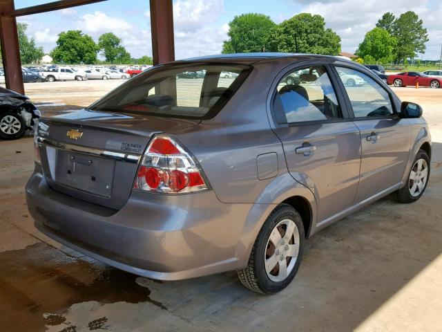 KL1TD5DE9AB124477 - 2010 CHEVROLET AVEO LS GRAY photo 4