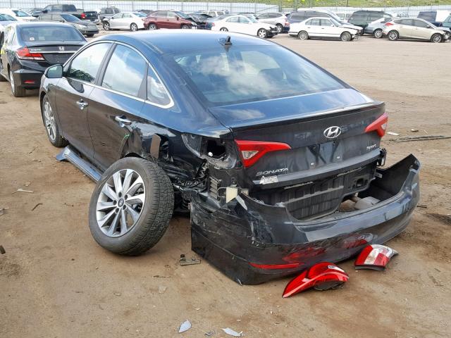 5NPE34AF0FH084405 - 2015 HYUNDAI SONATA SPO BLACK photo 3