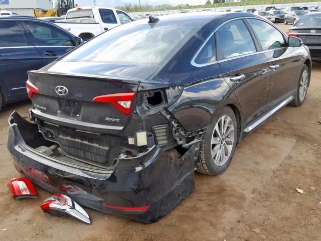 5NPE34AF0FH084405 - 2015 HYUNDAI SONATA SPO BLACK photo 4