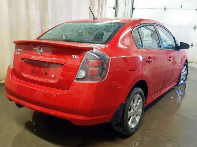 3N1AB6APXCL718565 - 2012 NISSAN SENTRA 2.0 RED photo 4